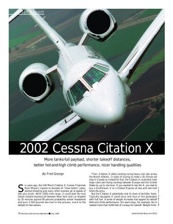 Pilot Report: 2002 Cessna Citation X