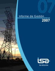 Informe de Gestión 2007 - ISA Bolivia