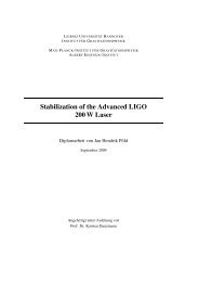 Stabilization of the Advanced LIGO 200 W Laser - Max Planck ...