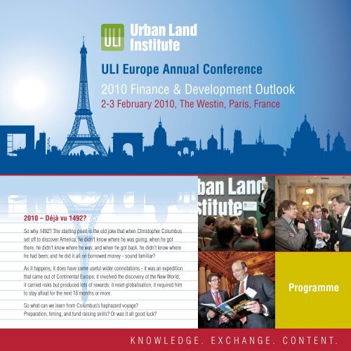 Programme - Urban Land Institute