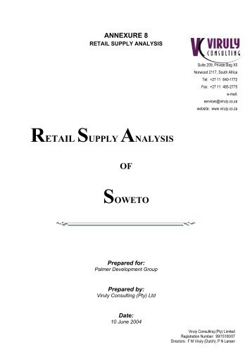 RETAIL SUPPLY ANALYSIS OF SOWETO - Joburg