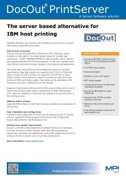 DocOut PrintServer - MPI Tech