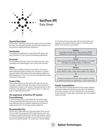 VariPure IPE Data Sheet - Agilent Technologies