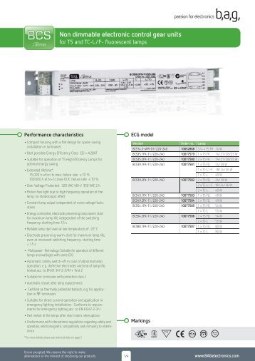 Datenblatt_BCS Primus T5 (111116).indd - BAGelectronics.com