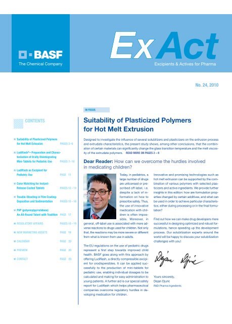 Suitability of Plasticized Polymers for Hot Melt Extrusion - Pharma ...