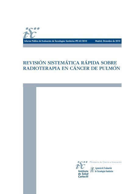 revisión sistemática rápida sobre radioterapia en cáncer de pulmón