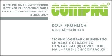 ROLF FRÖHLICH - COMPAG Recycling und Umwelttechnik