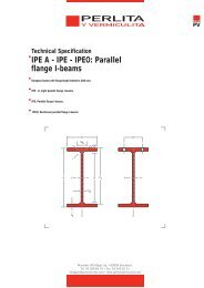 IPE A - IPE - IPEO: Parallel flange I-beams - Perlita y Vermiculita