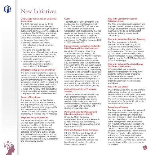 IPE Profile - Institute of Public Enterprise