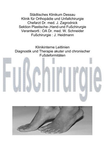 Leitlinien Fußchirurgie - Städtisches Klinikum Dessau