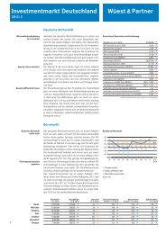 Investmentmarkt Deutschland 12 - Wüest & Partner