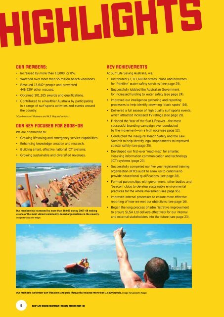 SURF LIFE SAVING AUSTRALIA ANNUAL REPORT 2007–08