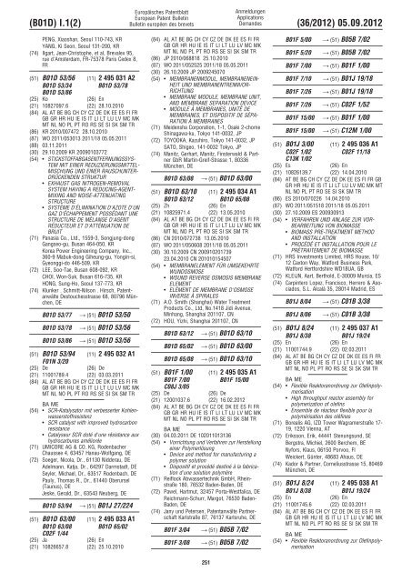 European Patent Bulletin 2012/36 - European Patent Office