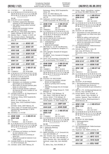 European Patent Bulletin 2012/36 - European Patent Office