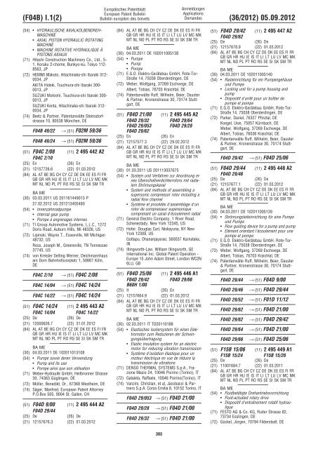 European Patent Bulletin 2012/36 - European Patent Office