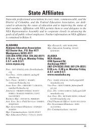 2012 NEA Handbook: State Affiliates - National Education Association