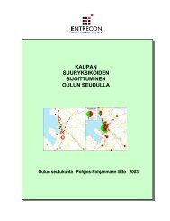 Kaupan suuryksiköiden sijoittuminen Oulun seudulla 2003