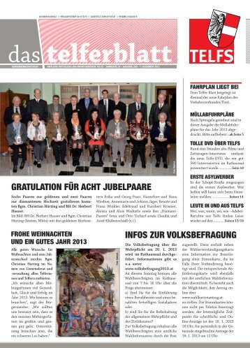 Telferblatt 209 vom 07.12.12 - Marktgemeinde Telfs