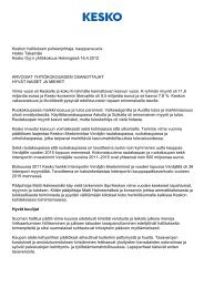 Hallituksen puheenjohtaja Heikki Takamäen puhe (pdf, 34 kt - Kesko