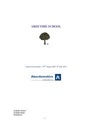 Arduthie School (pdf 952KB) - Aberdeenshire Council