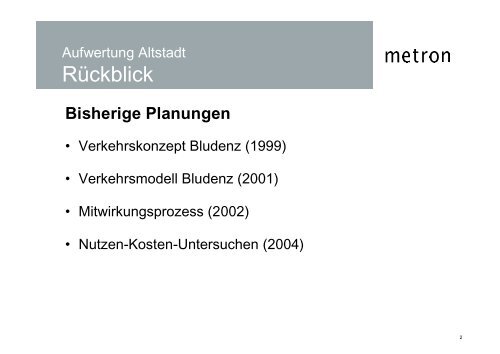 Bludenz Aufwertung Altstadt Verlegung L190