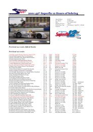 2001 49th Superflo 12 Hours of Sebring - Motorsports Almanac