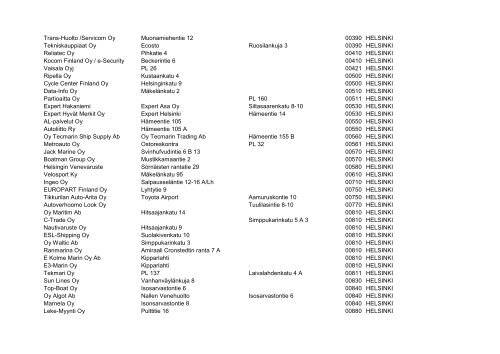 Kaikki jälleenmyyjämme listattuna (PDF) - Garmin