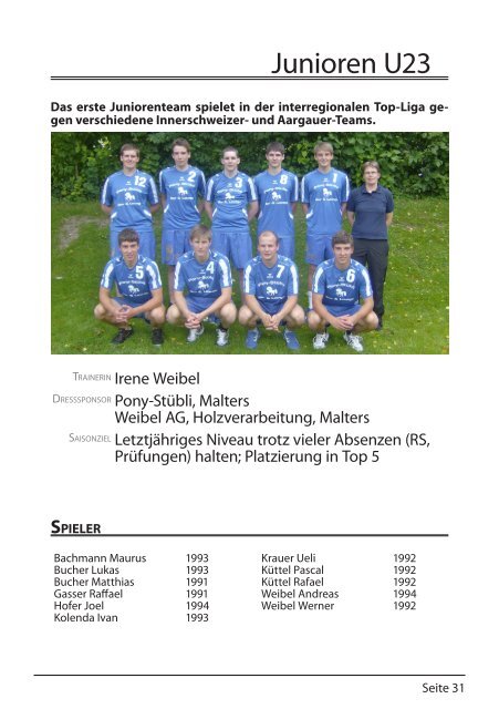 spielerinnen - VBC Malters