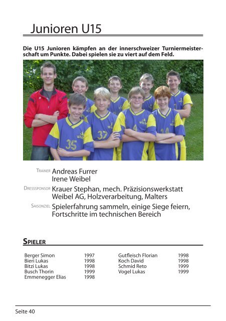 spielerinnen - VBC Malters