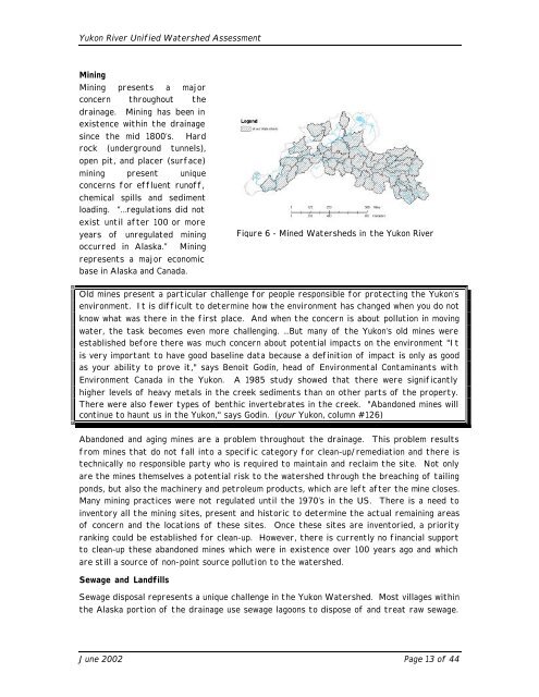 Yukon River Unified Watershed Assessment - Yukon River Inter ...