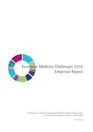 European Mobility Challenges 2010 Empirical Report - BCCH