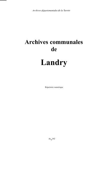 Landry - Conseil Général de Savoie