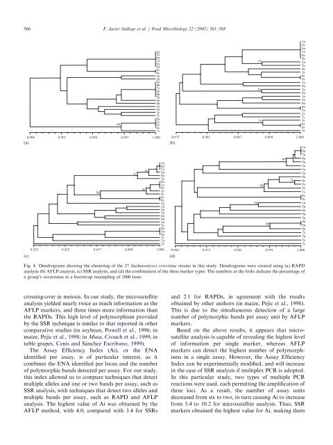 Comparison of RAPDs, AFLPs and SSR markers for the genetic ...