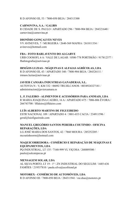 Lista de expositores 2012.pages - Ovibeja