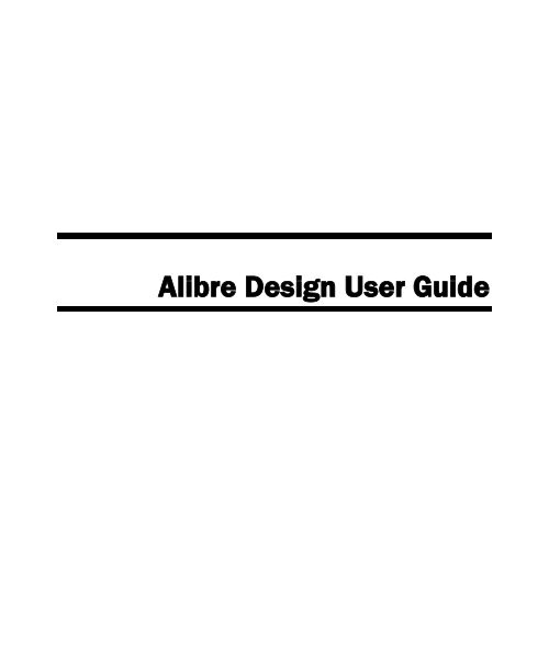 Alibre Design User Guide