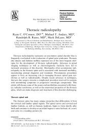 Thoracic radiculopathy - NYU Langone Medical Center