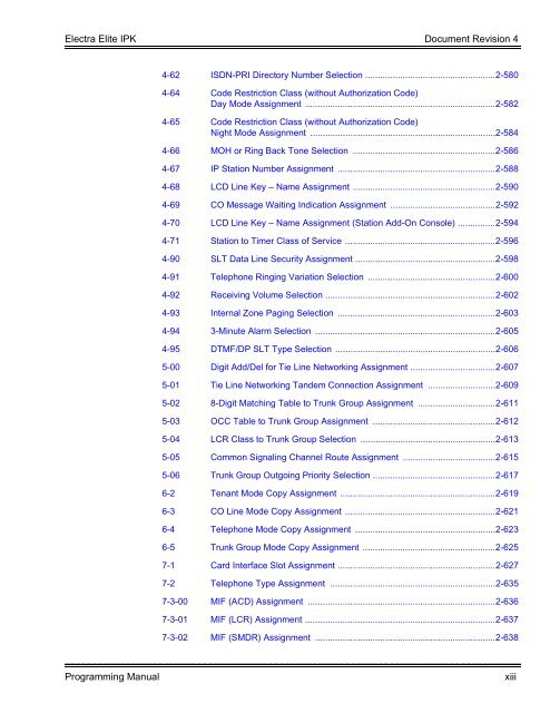 Electra Elite IPK Programming Manual - Southwestern Telephone ...