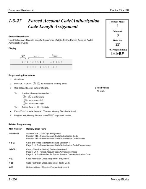 Electra Elite IPK Programming Manual - Southwestern Telephone ...