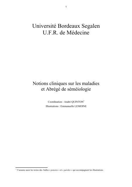 Universite Bordeaux Segalen U F R De Medecine Crame