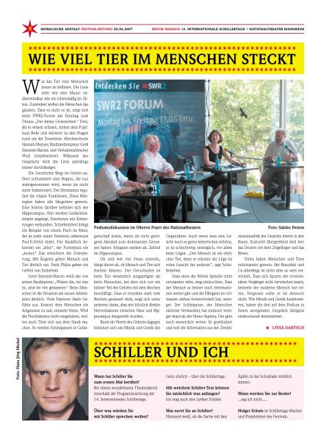 festivalzeitung nr. 05 / 20.06.2007 - Schillertage