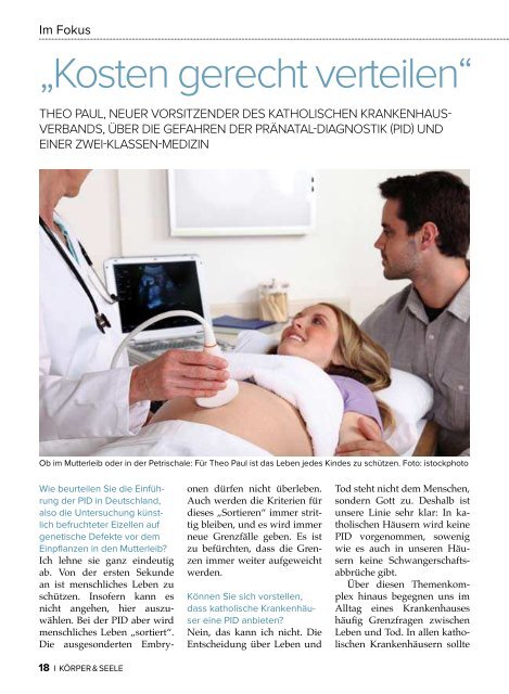 Patientenmagazin Körper & Seele, Ausgabe 2/2011