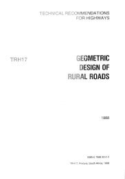 TRH17 (1988) Geometric Design of Rural Roads