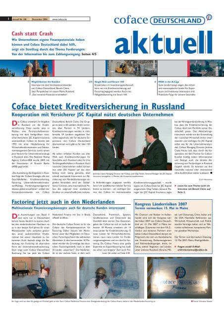 Aktuell Factoring - Kreditmanagement mit Sicherheit!