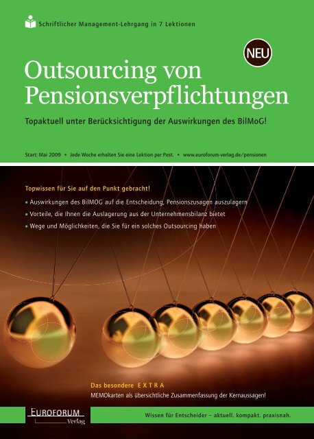 Outsourcing von Pensionsverpflichtungen