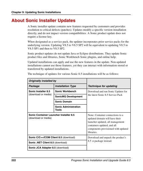 Progress Sonic 8.5 Installation and Upgrade Guide - Product ...