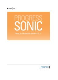 Progress Sonic Product Update Bulletin 8.5.1