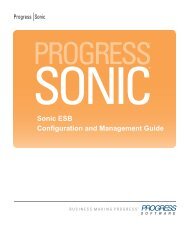 Progress Sonic 8.0 ESB Configuration and Management Guide