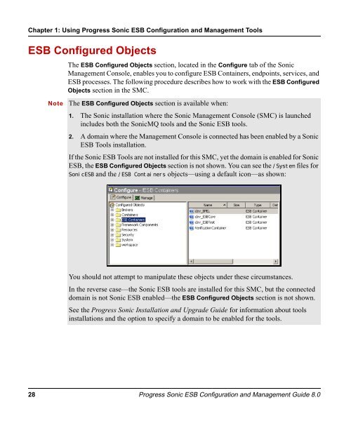 Progress Sonic 8.0 ESB Configuration and Management Guide