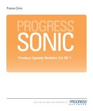 Progress Sonic Product Update Bulletin 8.0 SP 1