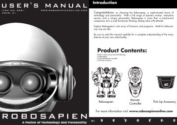 Robosapien Manual.pdf - WowWee